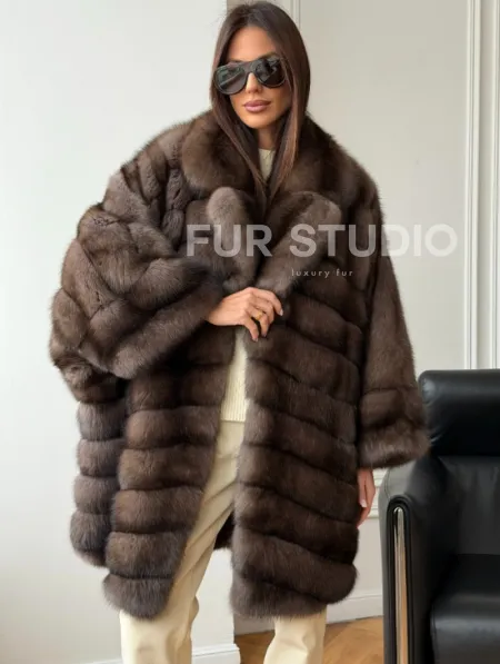Шуба из баргузинского соболя - оверсайз - фото 6