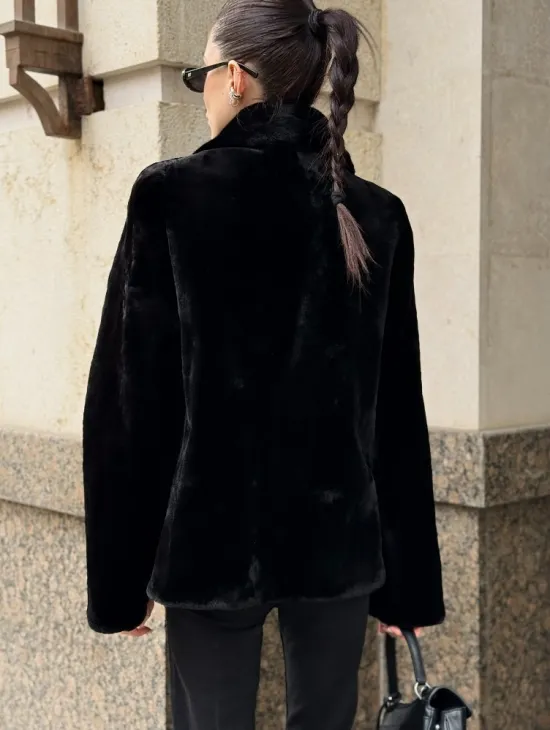 Норковая куртка - косуха из меха стриженой норки - фото 3