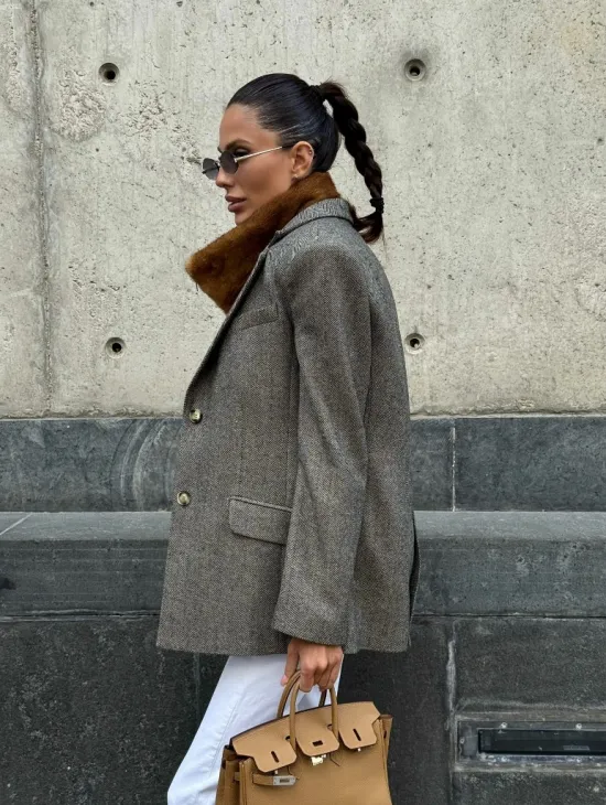 Меховая манишка из норки - фото 6