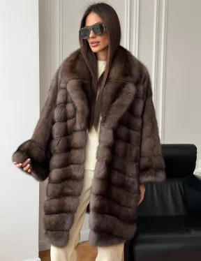 Шуба из баргузинского соболя - оверсайз - фото 8