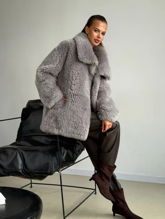 Полушубок из овчины - фото 9