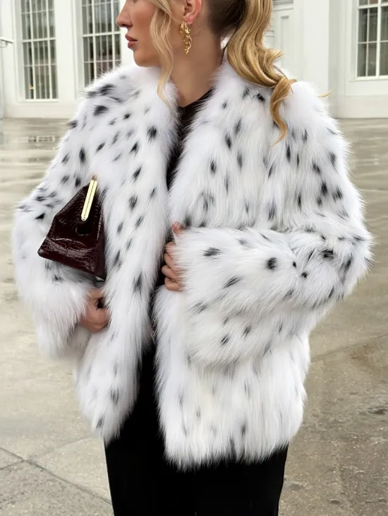 Шуба укороченная из арктической лисы под рысь - фото 5