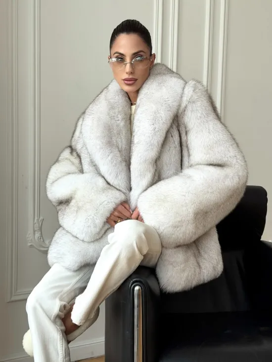 Шуба из песца - колотый лед - фото 11