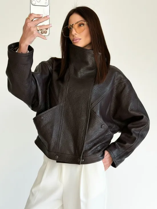 Женская кожаная куртка - фото 2