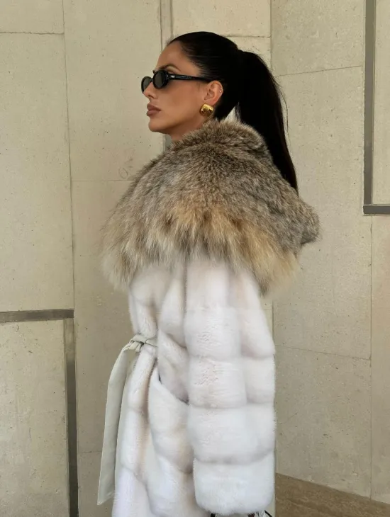 Норка кимоно с капюшоном рысь - фото 5